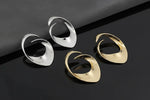 Load image into Gallery viewer, Sculpted Gold Arc Earrings
