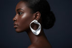 Load image into Gallery viewer, Sculpted Gold Arc Earrings
