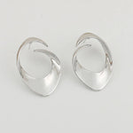 Load image into Gallery viewer, Sculpted Gold Arc Earrings
