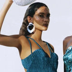 Load image into Gallery viewer, Sculpted Gold Arc Earrings
